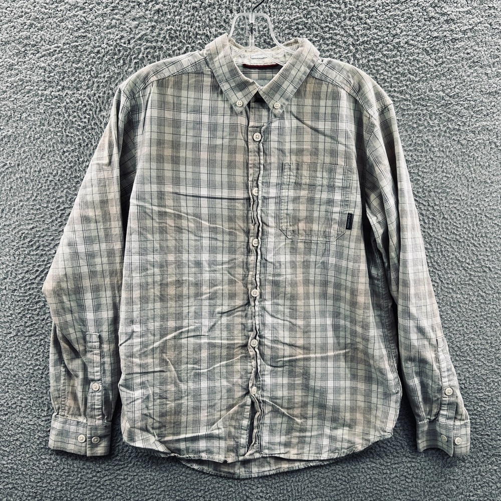 Columbia Mens Button Down Shirt S Plaid Cotton Gorpcore Utility Hiking Casual
